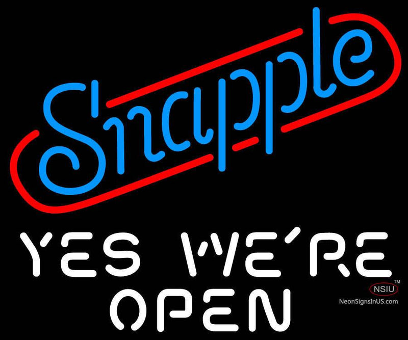 Snapple Yes We re Open Neon Sign x