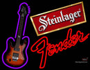 Steinlager Backlit Fender Guitar Neon Sign