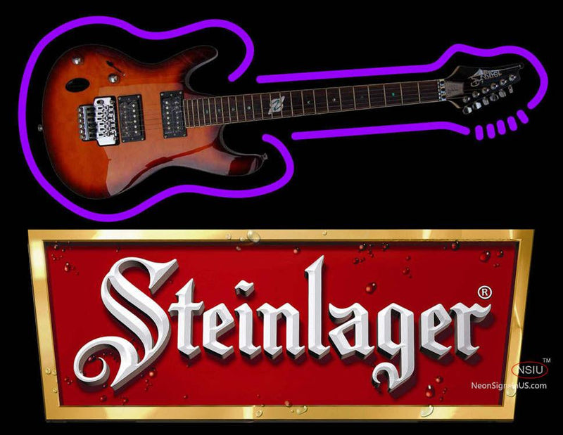 Steinlager Logo Guitar Neon Sign