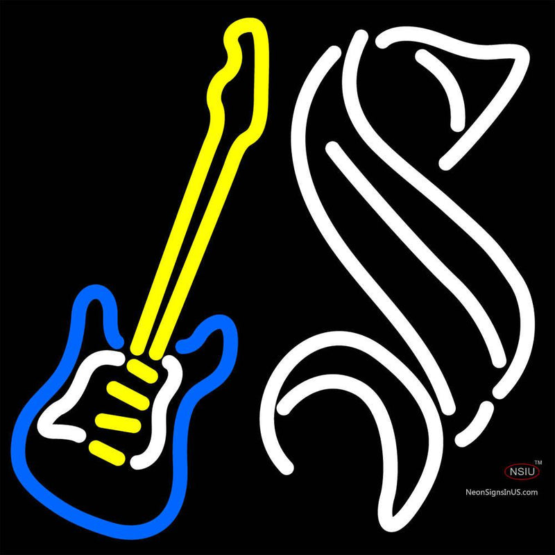 Steinlager Yellow Guitar Neon Sign x