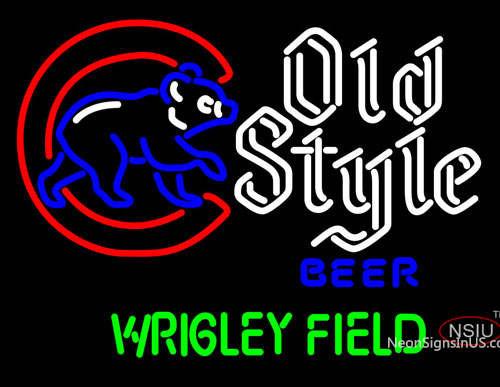 Old Style Walking Cubby Wrigley Field Version Neon Sign