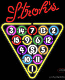 Strohs  Ball Billiards Pool Neon Sign  