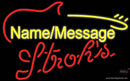 Strohs Electric Guitar Neon Sign  