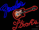 Strohs Fender Guitar Neon Sign  
