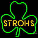 Strohs Green Clover Neon Beer Sign x