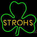 Strohs Green Clover Neon Beer Sign x