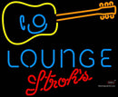 Strohs Guitar Lounge Neon Sign  