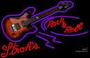 Strohs Rock N Roll Electric Guitar Neon Sign  