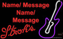 Strohs Violet Guitar Neon Sign  