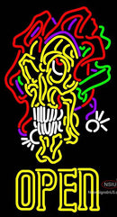 Jester's Skull Tattoo Neon Sign