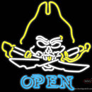 Pirates Admiral Skull Tattoo Neon Sign