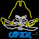 Pirates Admiral Skull Tattoo Neon Sign