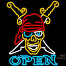 Pirates Skull Tattoo Neon Sign
