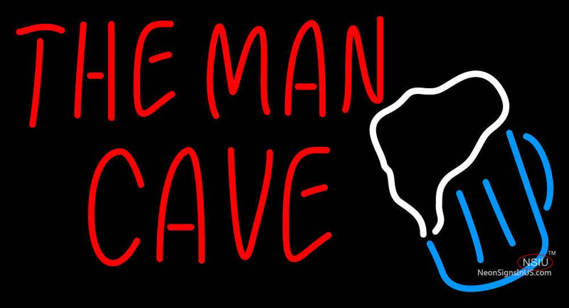 The Man Cave Beer Glass Neon Beer Sign