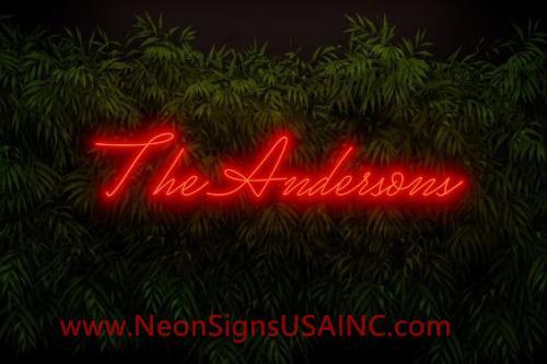 The Andersons Wedding Home Deco Neon Sign