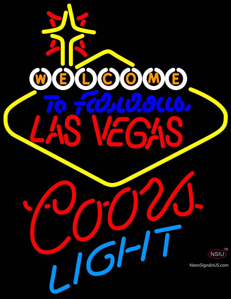 Welcome To Las Vegas Coors Light Neon Sign